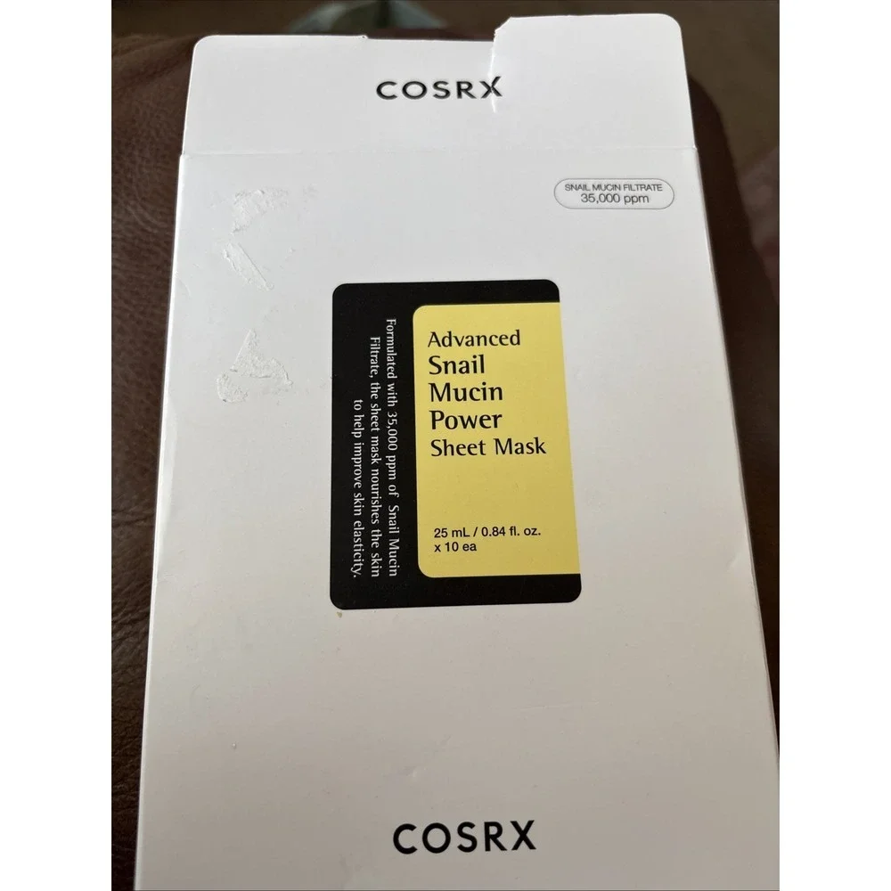 COSRX Snail Mucin Sheet Mask 10 ct Hydrating Repairing Individual Face Masks